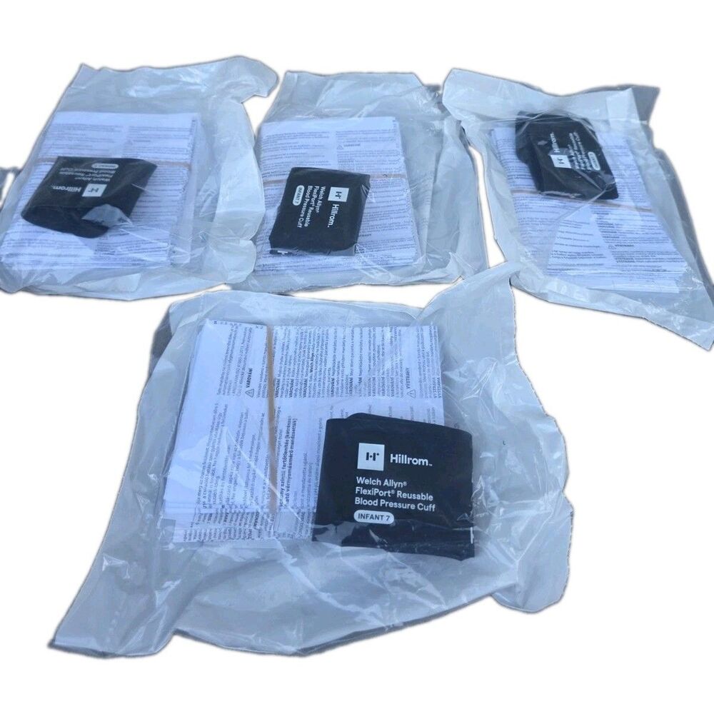 Welch Allyn REUSE-07 FlexiPort Reusable Cuff Infant Bundle Of 4